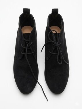 Clarks Artisan Suede Black Heeled Booties